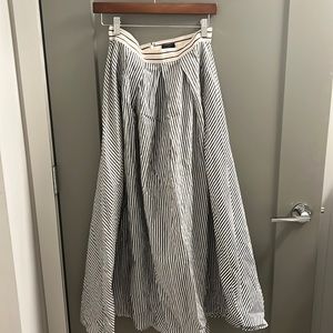 Ann Taylor striped midi skirt size 2